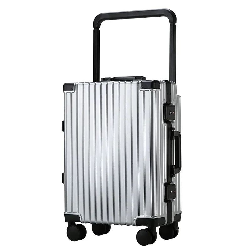 Aluminum Frame Rolling Luggage Travel Suitcase New Design Wide Pull Rod Trunk Large Capacity Case Unisex Carrier Travel Bag - Image 6
