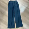24 New B//C Women's Dark Blue Stretch Denim Drag Pants Women Loose Straight Trousers (Size 26-30)