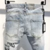 100 Chareharper dsq 1116 Men`s jeans quadratic slim cotton elastic light color printing laser process Tear Process Italian pants - Image 4