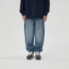 Streetwear Fashion Men Hip Hop Loose Casual Wide Leg Denim Jeans Pants Male Japan Korean Vintage Harem Jeans Trousers - Image 2