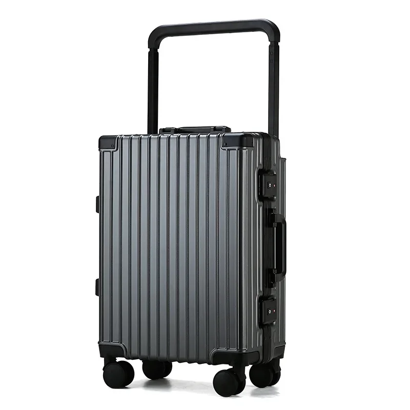 Aluminum Frame Rolling Luggage Travel Suitcase New Design Wide Pull Rod Trunk Large Capacity Case Unisex Carrier Travel Bag - Image 5