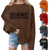 Cotton 2023 Taylor Swift Round Sweatshirt The Eras Tour Pullovers Men Women Hoodie Letter Print Clothes Oversized Sweatshirt - Image 2