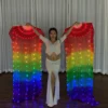 Silk Led Light Rainbow Fold Fans Belly Dance Stage Performance Party Cosplay Costume Shows Bar Nightclub Accessories - Image 4