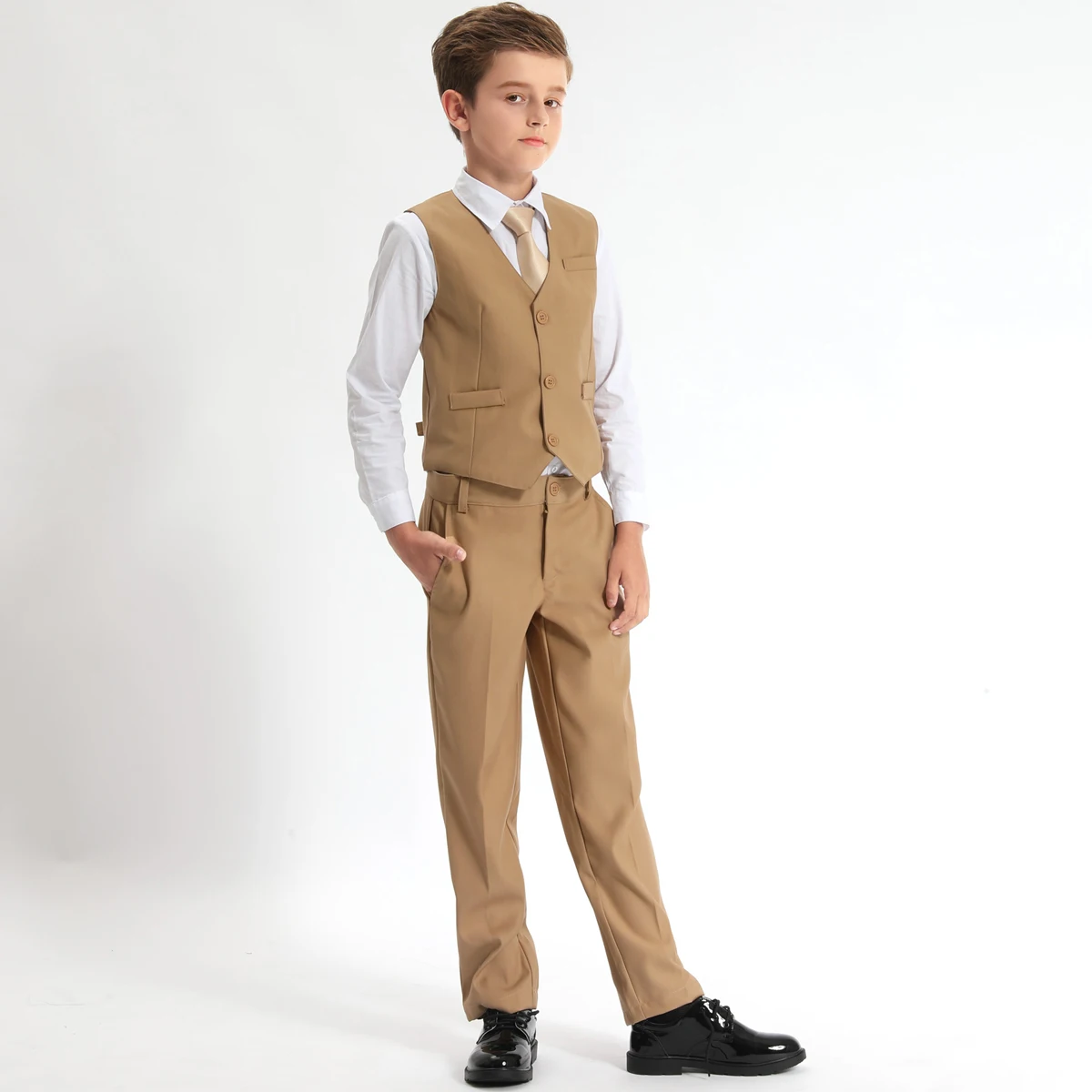 Boys Tuxedo Set Kids Clothes Boy Outfits Gentleman Flower Boys Formal Wedding Suit Children's Day Pinao Performance Costume