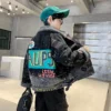 Winter Boys Clothing Denim Plus Wool Padded Jacket Color Print Jeans Tops For 5 7 9 11 13 14 Years Boys jacket Inside plush coat - Image 5