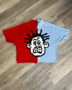 Harajuku Big Red cartoon graphic t shirts print oversized gothic casual streetwear couples graphic y2k tops goth men clothes - Image 4