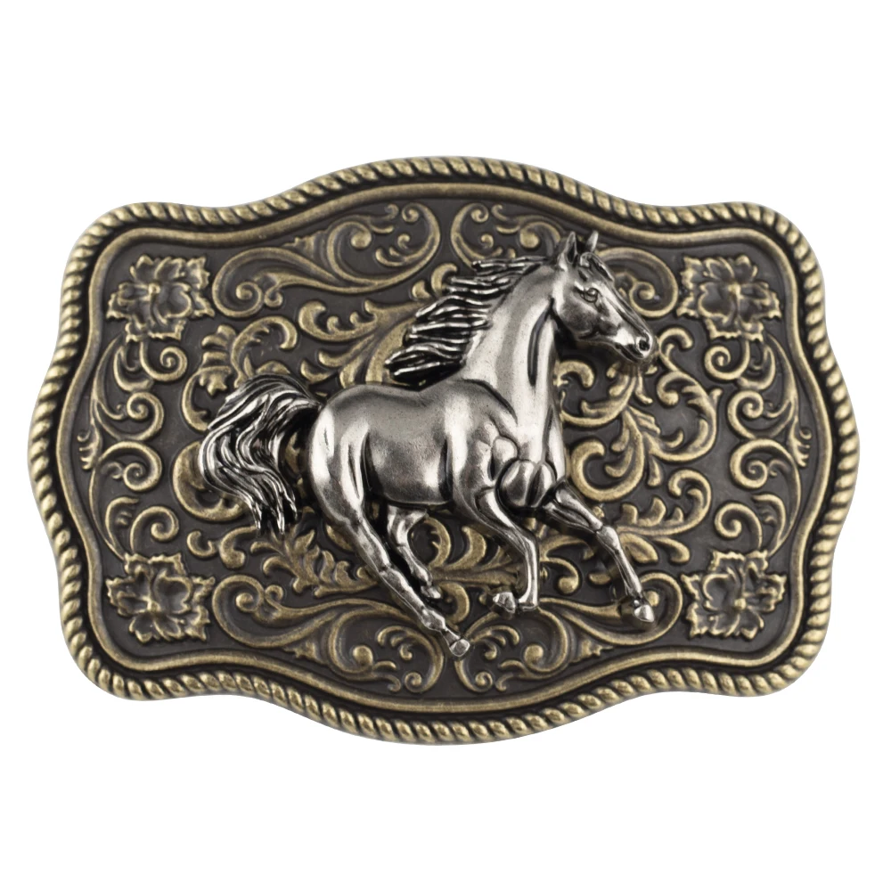 Men's Belt Buckle Pattern Decoration Animal Horse