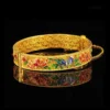 High quality Joeyero gold 999 enamel raised case eyebrow bracelet retro bracelet Joeyero womens luxury quality jewelry - Image 2