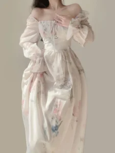 2023 Summer Elegant Floral Fairy Dress Woman Beach Style Party Long Sleeve Midi Dress Fashion Female One Piece Dress Korean Boho - Image 6