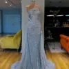 Elegant Sequin Mermaid Evening Dresses Sleeveless Off Shoulder Custom Made Special Occasion Dresses For Women robe de soiree