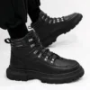 Mens Winter Boots Ankle Tooling Winter Casual Leather Shoe Lace-up High Top Outdoor Fashion Soft Designed Hard-wearing Male Boot - Image 6