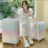 High appearance pull bar luggage Female 20 "boarding box Small lightweight multi-functional 28" large capacity suitcase - Image 3