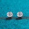 KNOBSPIN 1ct D Color Moissanite Earring 925 Sterling Sliver Plated White Gold Ear Stud Wedding Engagement Earrings For Women - Image 4