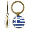 Greece,Jordan,Italy,Nigeria,Germany,Iran,Czech Republic,Coate d'Ivoire,Lithuania Double-Sided Keychain Nation Flag Key Ring Gift - Image 2