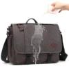 Nelion Messenger Bag for Men 17-17.3 Inch Laptop Bag Canvas Water-resistant Computer Bag Shoulder Bag School Work Briefcase - Image 4