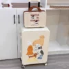 Original baby white puppy suitcase trolley box Silent universal wheel durable and cute luggage 20/26 - Image 4