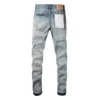 New Fashion Purple jeans man with distressed hole patches Fashion Repair Low Rise Skinny Denim pants 28-40 size - Image 4