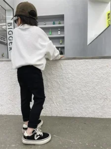2022 Kids Boys Jeans Fashion Clothes Casual Pants Denim Clothing Children Baby Boy Popular Cowboy Long Trousers - Image 3
