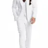 Blazer Sets Fashion Business White Costume Homme Wedding Men Suits Peak Lapel Groom Tuxedos Terno Masculino Prom Blazer 3 Pieces