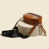 Genuine Leather Women Bag Small Canvas Crossbody Handbag Wide Strap Trendy Square Flap Designer Luxury Sling Shoulder Bags Box - Image 5