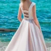 Simple Pink Satin Flower Gir Dress For Wedding Sleeveless Applique A-Line Birthday Party Pageant Wear First Communion Ball Gowns - Image 4