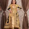 Gold Appliques Bride Robe Party A-line Bridal Dresses Traditional Kosovo Albanian Caftan Evening Dress Vestidos De Novia