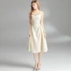 Diamonds Spaghetti Strap Midi Jacquard Dresses for Women Designer Elegant Backless Sexy Prom Party Evening Gown Sleeveless Dress - Image 6