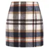 Womens High Waist Plaid Skirt Bodycon Pencil Wool Short Skirt Tartan Checked Bodycon Mini Skirts for Work Office School