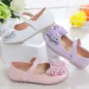 Children's leather shoes girls black performance shoes autumn girls princess shoes white beans single shoes students flat shoes
