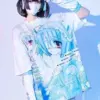 Japanese Y2k Kawaii Tops Women Cartoon Print T-shirt Grunge Fashion Tshirts Girls Streetwear Harajuku Loose Summer Casual Tees