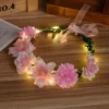 Glow Headband LED Light Hairband LED Headpiece Light Up Flowers Wreath Headdress Luminous Headbands Glow Party Hair Accessories - Image 4