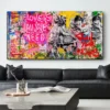 Banksy Graffiti Pop Art Love Is All We Need Poster Print Canvas Painting Abstract Wall Art For Living Room Home Decor Cuadros - Image 5