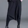 Spring New Women's Casual Cross-pants Loose Solid Color Trousers Oversized Harem Pants All-match Elastic Waist Baggy Pants Trend