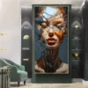 3d Visual Effect Fashion Woman Magazine Poster Print Fantasy Glass Cracked Woman Portrait Canvas Painting Living Room Home Decor - Image 5