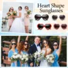 12-120 Pcs Heart Sunglasses for Bachelorette Wedding Party Favor Neon Colors Heart Retro Style Glasses Taylor Swift Party Supply - Image 3