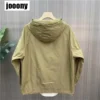 Autumn Korean Fashion Jacket Casual Half-zip Loose Coats Men Men's Sweatshirt Pocket Jackets Hoodie Hip Hop Harajuku Streetwear - Image 2