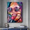 Pop Art Graffiti Girl Portrait Wall Art Painting Posters and Prints Cuadros Wall Art Pictures for Living Room Home Decor - Image 2