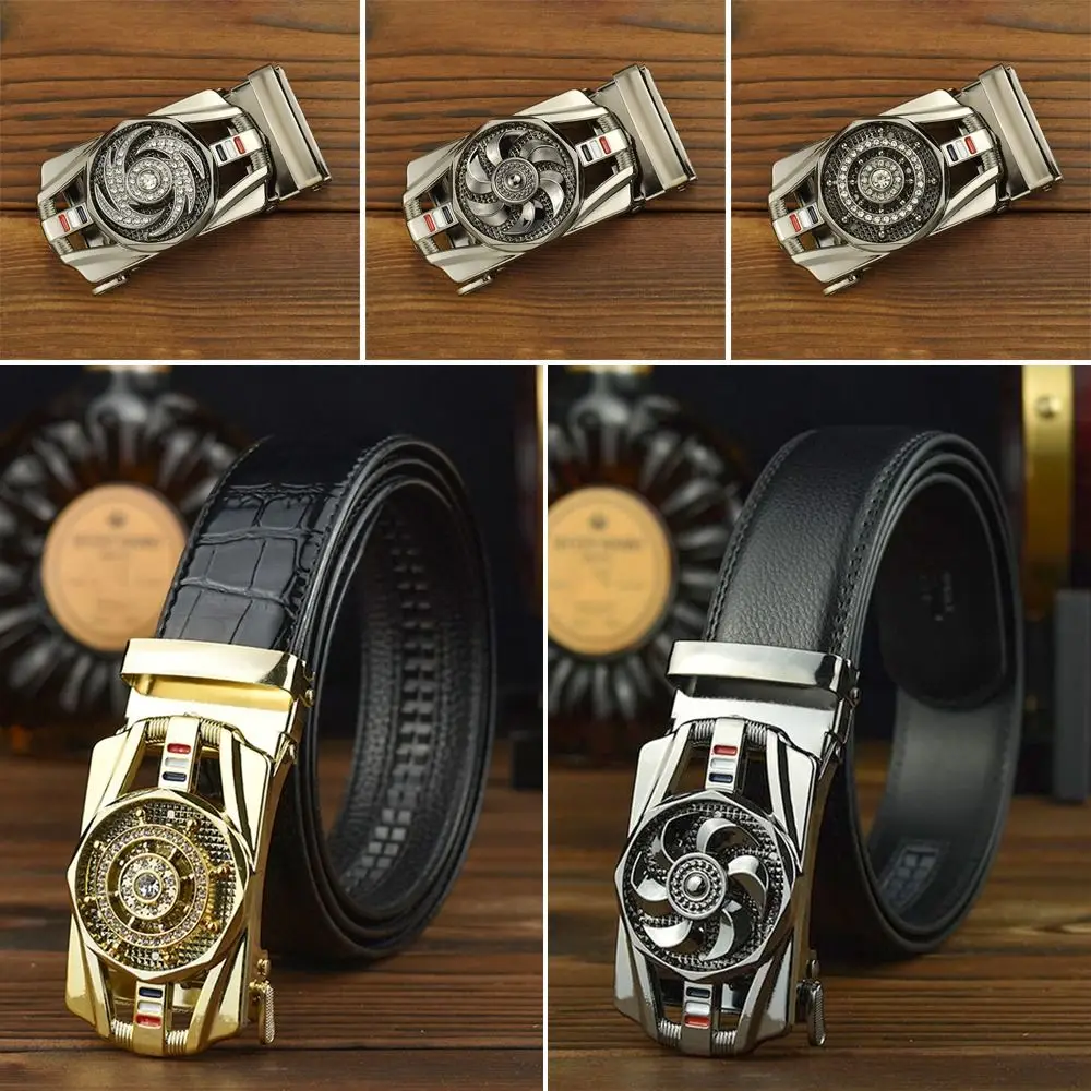 Sports Car Model Time To Run Belt Buckle Fashion Man Rotating Belt Automatic Buckle Headless Business Pants Buckle