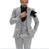 Wedding Prom Dress Slim Fitted 3 Pieces Plaid Blazer Sets Groom Men'S Suit Single Breasted Coat Pant Latest Design Luxury Wear
