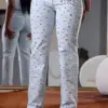 Women's Beading Jeans High Waist Slim Spring Casual Denim Pant Vintage Fashion 2024 Streetwear Straight Jeans Trousers 2024