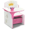 Y Children's Princess Crown Chair Desk with Storage Box, Children's Tables and Chairs Set Study Table for Kids - Image 4