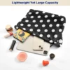 Women Plush Underarm Bags Mini Black and white dot Zipper Plush Pattern Shoulder Bags For Lady Simple Portable Daily Handbags - Image 6