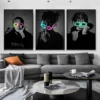 Neon Design Famous Rapper Star Lil Peep Singers Poster Canvas Painting Abstract Graffiti Pop Wall Art For Bar Room Decor No LED - Image 2