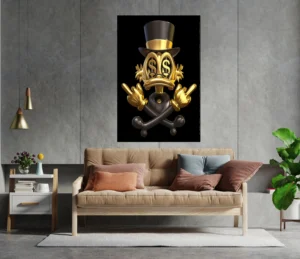 Disney Graffiti Donald Duck Monopoly Alec Wall Street Art Picture Canvas Painting Posters Prints for Living Room Decor Cuadros - Image 4