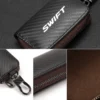 For Suzuki Swift Car Key Case Men & Women Leather Car Key Bag Wallet Fashion Housekeeper Holders KeyRings Home Key Accessories - Image 3