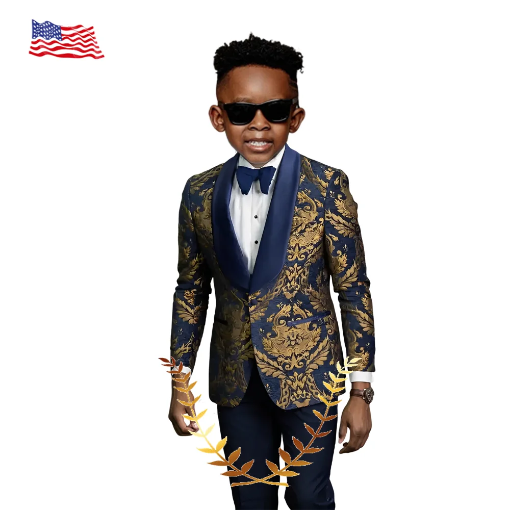 Boys' Performance Clothing Formal Wedding Tuxedo Two-piece Suit Children's Custom Clothes 2-16 Years old Suit