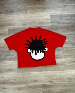 Harajuku Big Red cartoon graphic t shirts print oversized gothic casual streetwear couples graphic y2k tops goth men clothes - Image 2