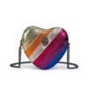 WUXIATE 2024 Fashion Heart-Shaped Rainbow Women Crossbody Bags Colorful PU Tote Bag Outdoor Travel Shoulder Bag Fashion Design - Image 2