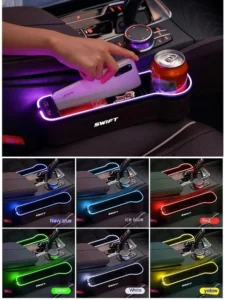 Car LED 7 Color Universal Sewable Chair Storage Box For Suzuki Swift Auto USB Cable One Meter Long Storage Box Accessories - Image 2
