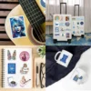 50pcs Blue Taylor Album Stickers For Phone Case Guitar Ipad Scrapbook Sticker Scrapbooking Material Vintage Craft Supplies - Image 4